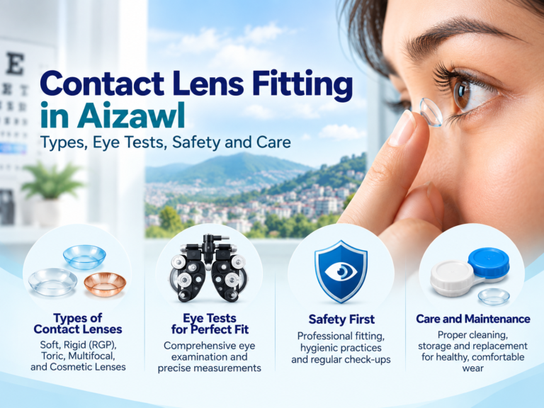 Contact Lens Fitting in Aizawl: Types, Eye Tests, Safety and Care