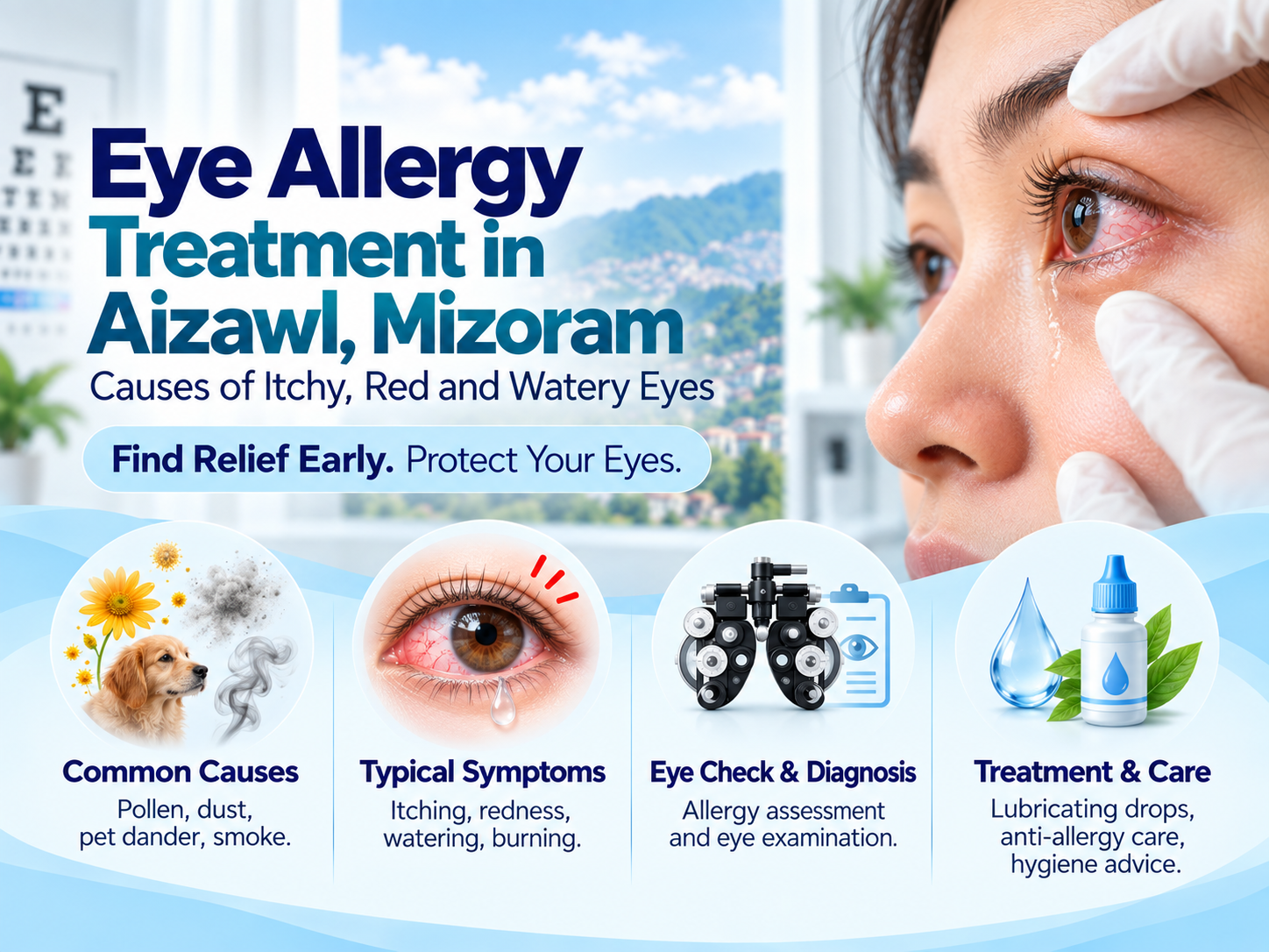 Eye Allergy Treatment in Aizawl, Mizoram: Causes of Itchy, Red and Watery Eyes