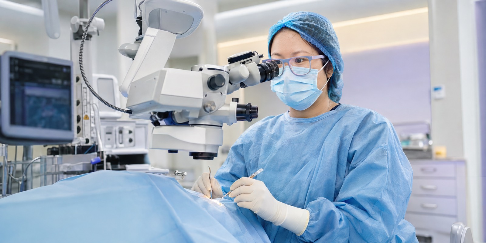 Dr. Lynapawngia Solo performing cataract surgery in Aizawl, Mizoram